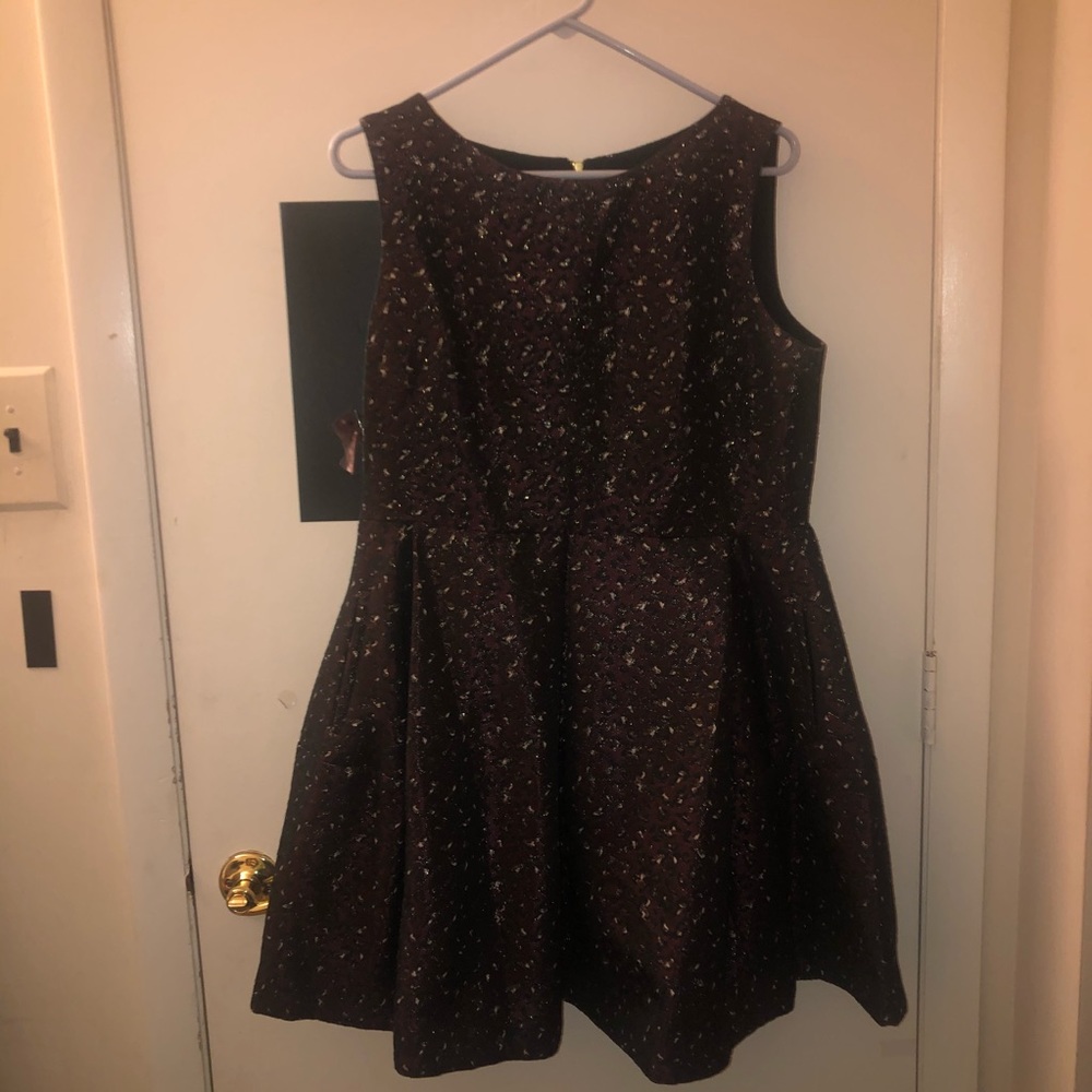 Leopard Jacquard print metallic dress👗